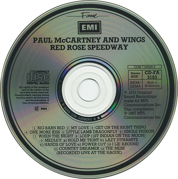Paul McCartney & Wings* : Red Rose Speedway (CD, Album, RE)
