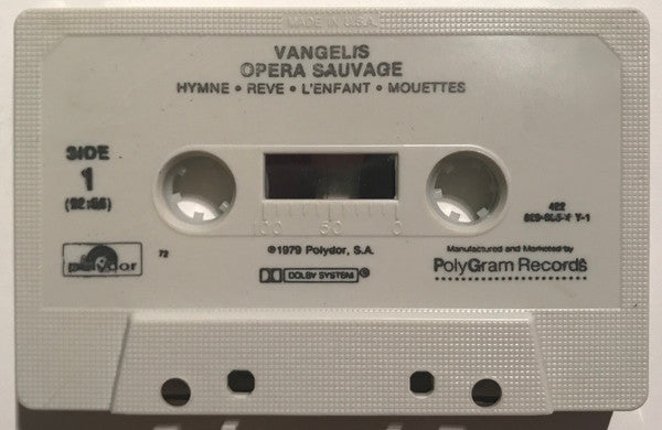 Vangelis : Opera Sauvage (Cass, Album, RE, 72,)