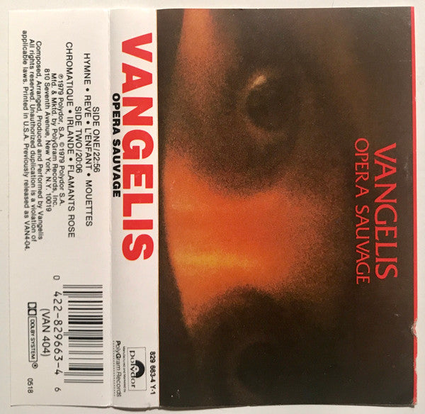 Vangelis : Opera Sauvage (Cass, Album, RE, 72,)