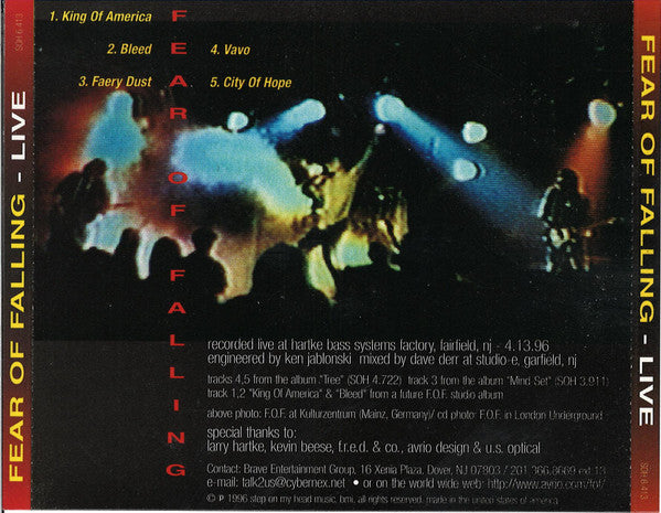 Fear Of Falling (2) : Live (CD, EP)