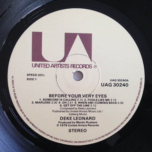 Deke Leonard : Before Your Very Eyes (LP, Album)