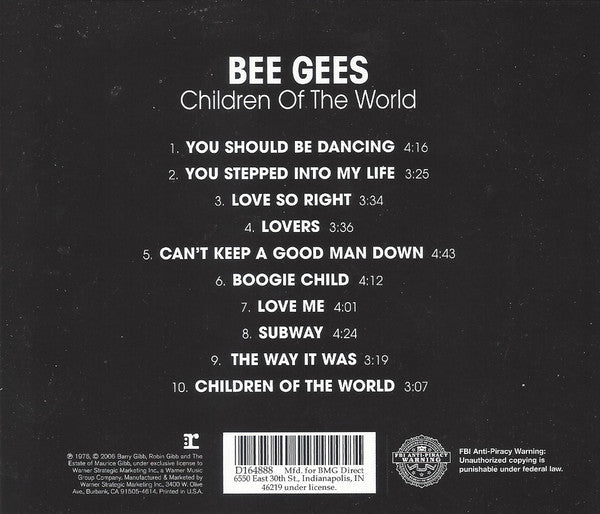 Bee Gees : Children Of The World (CD, Album, Club, RE)