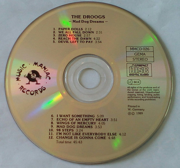 Droogs : Mad Dog Dreams (CD, Album)