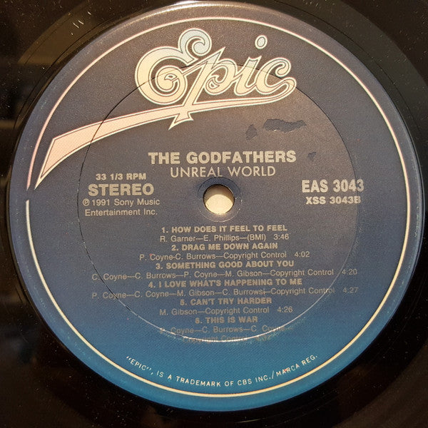 The Godfathers : Unreal World (LP, Album, Promo)