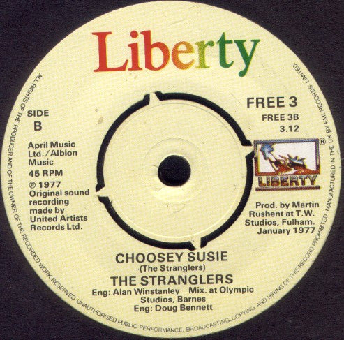 The Stranglers : Peasant In The Big Shitty / Choosey Susie (7", RE)