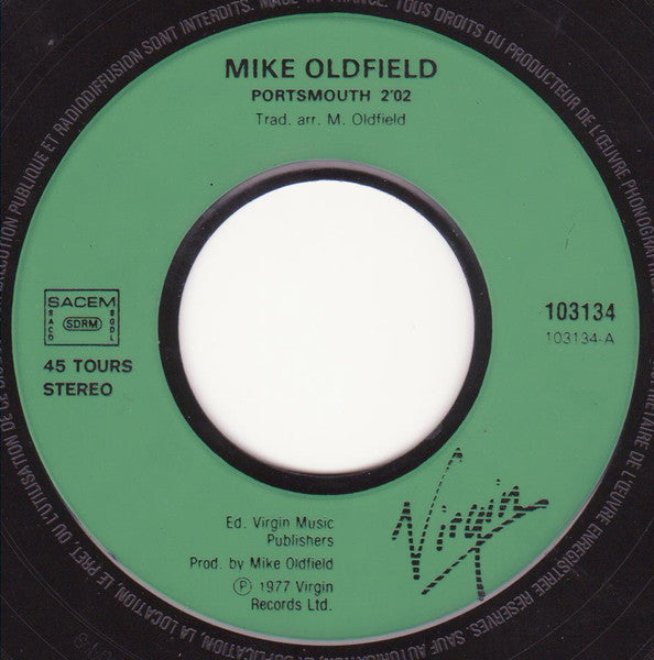 Mike Oldfield : Portsmouth (7", Single, RE)