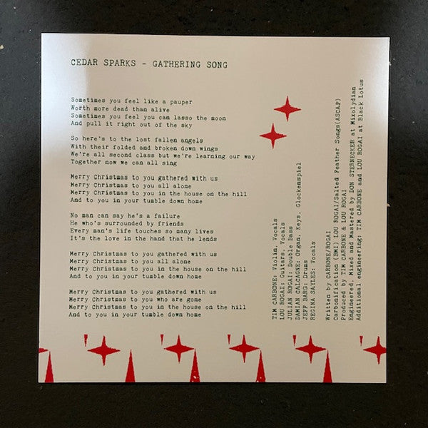 Lenny Kaye, Cedar Sparks : Santa's Knee / Gathering Song (7", RSD, Single, Red)