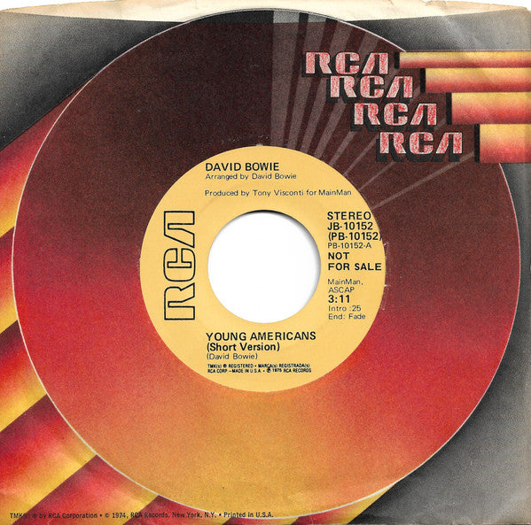 David Bowie : Young Americans (7", Promo)
