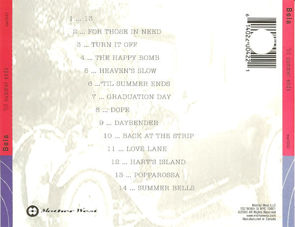 Bela : 'Til Summer Ends (CD, Album)