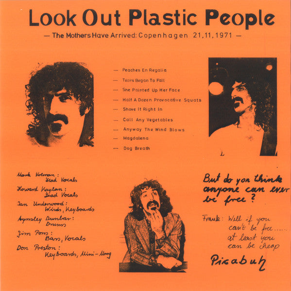 The Mothers : Look Out Plastic People (LP, Unofficial)