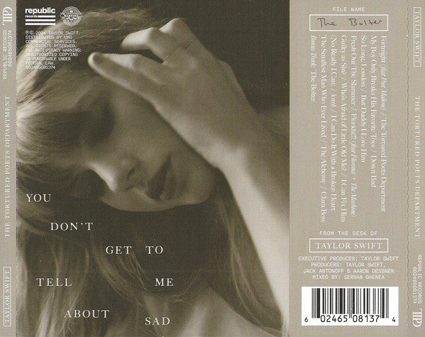 Taylor Swift : The Tortured Poets Department (CD, Album, "Th)