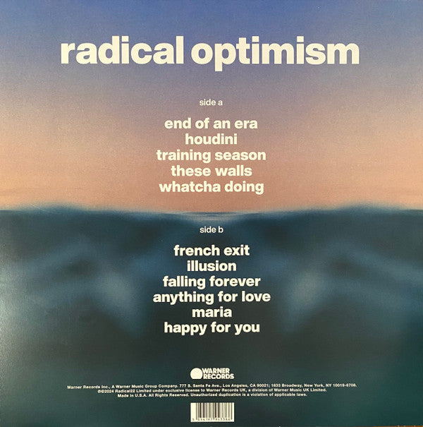 Dua Lipa : Radical Optimism (LP, Album, Red)