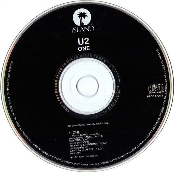 U2 : One (CD, Single, Promo)