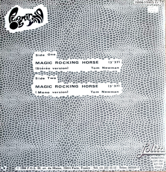 Plasticland : Magic Rocking Horse (7", Single, Mono, Promo)