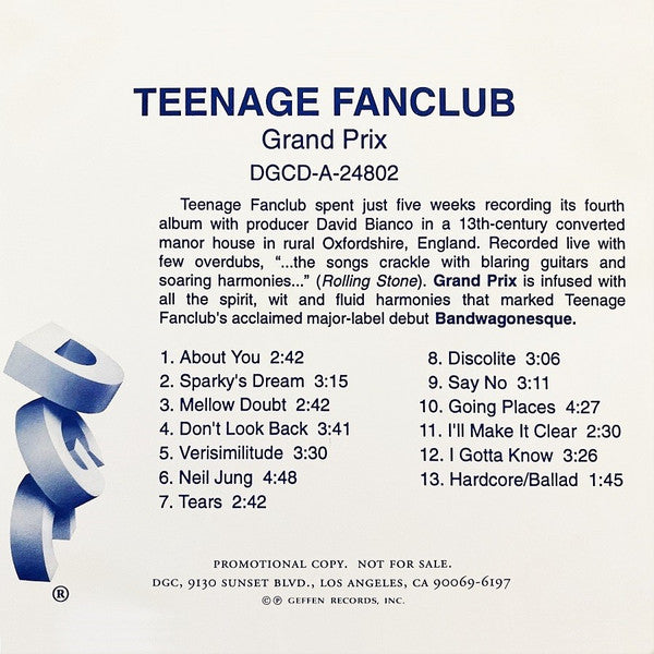 Teenage Fanclub : Grand Prix (CD, Album, Promo)