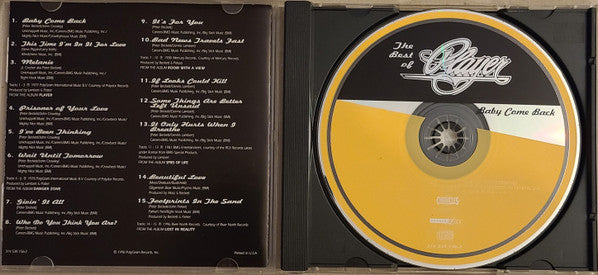 Player (4) : The Best Of Player - Baby Come Back (CD, Comp)