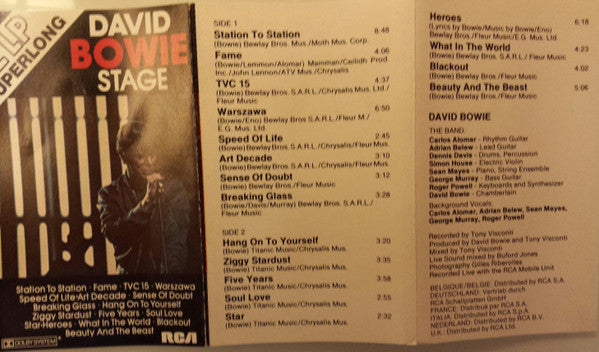 David Bowie : Stage (Cass, Album)
