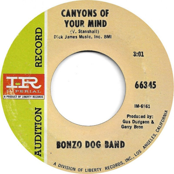 The Bonzo Dog Doo-Dah Band* : I'm The Urban Spaceman (7", Single, Mono, Promo)