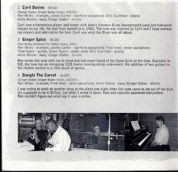 Ginger Baker And The Denver Jazz Quintet-To-Octet With Special Guest James Carter (3) : Coward Of The County (CD, Album)