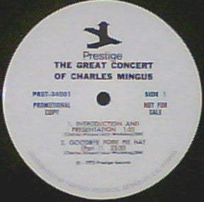 Charles Mingus : The Great Concert Of Charles Mingus (3xLP, Album, Promo, Gat)