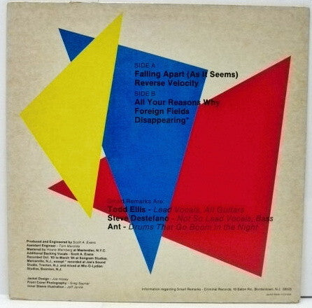 Smart Remarks : Seriously Speaking... (12", EP)