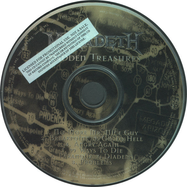 Megadeth : Hidden Treasures (CD, Comp, Promo)