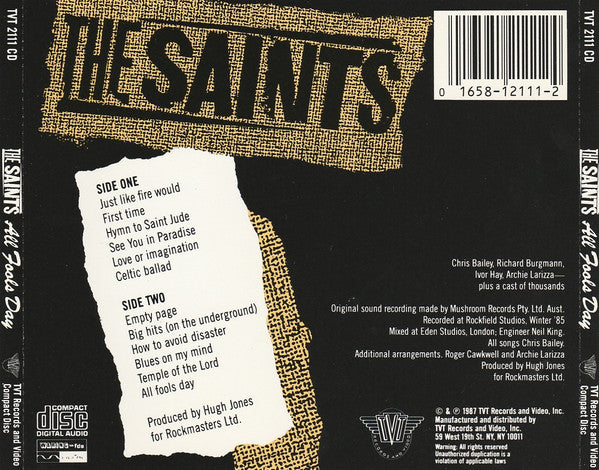 The Saints (2) : All Fools Day (CD, Album)