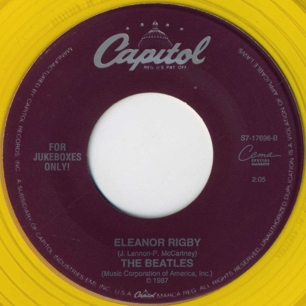 The Beatles : Yellow Submarine / Eleanor Rigby (7", Single, Mono, Jukebox, RE, Yel)