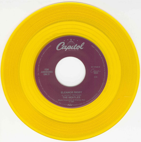 The Beatles : Yellow Submarine / Eleanor Rigby (7", Single, Mono, Jukebox, RE, Yel)