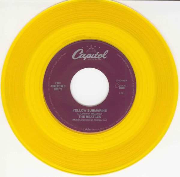 The Beatles : Yellow Submarine / Eleanor Rigby (7", Single, Mono, Jukebox, RE, Yel)