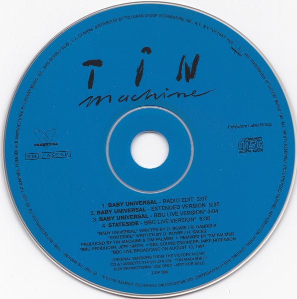Tin Machine : Baby Universal (CD, Single, Promo)