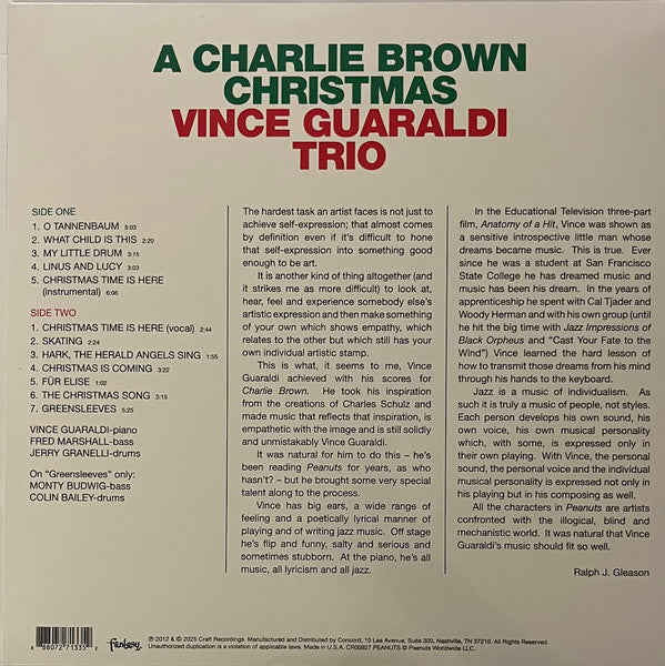 Vince Guaraldi Trio : A Charlie Brown Christmas (LP, Album, RSD, RE, Pop)