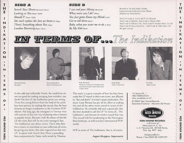The Indikation : In Terms Of... (CD, Mono)
