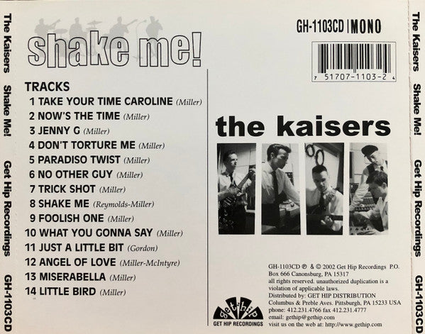 The Kaisers : Shake Me! (CD, Album)