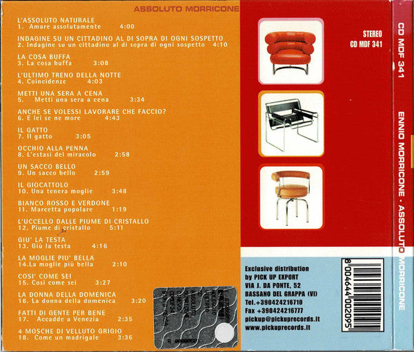 Ennio Morricone : Assoluto Morricone (Best Vol. 1 - A Fantastic Selection Of The Coolest Classics By Ennio Morricone) (CD, Comp, RM)