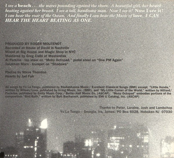 Yo La Tengo : I Can Hear The Heart Beating As One (CD, Album, Dig)