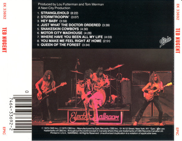 Ted Nugent : Ted Nugent (CD, Album, RE)
