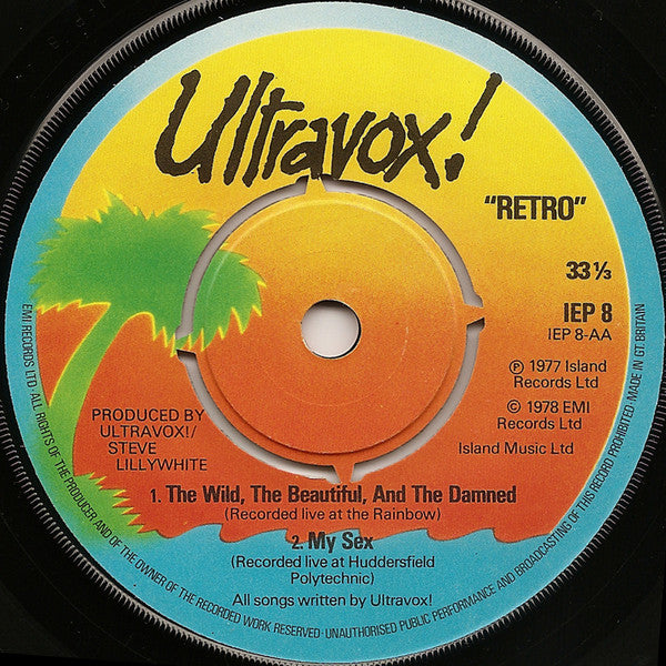 Ultravox : Retro (Live) (7", EP, Pus)