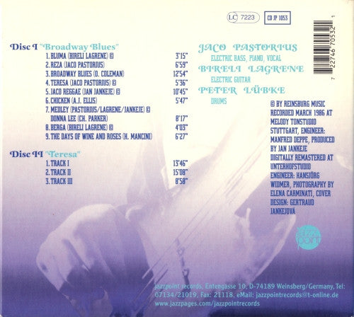 Jaco Pastorius : Broadway Blues & Teresa (2xCD, Album, RM)