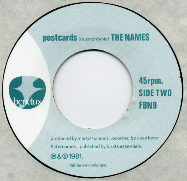 The Names : Calcutta / Postcards (7", Single)