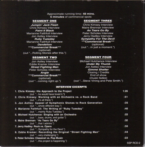 Various : The Making Of Symphonic Music Of The Rolling Stones (CD, Ltd, Promo, S/Edition, Transcription)