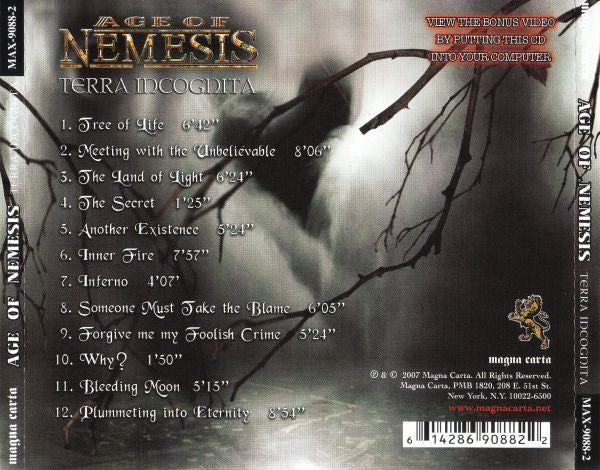 Age Of Nemesis : Terra Incognita (CD, Album)