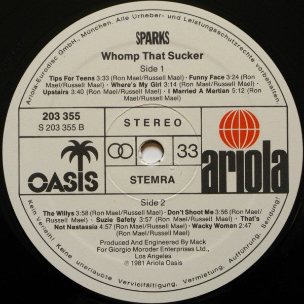 Sparks : Whomp That Sucker (LP, Album)