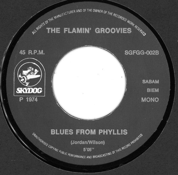 The Flamin' Groovies : Jumpin' Jack Flash / Blues From Phillys (7", Single, Mono)