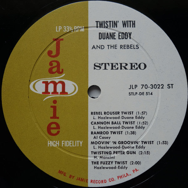 Duane Eddy & The Rebels* : Twistin' With Duane Eddy (LP, Album)