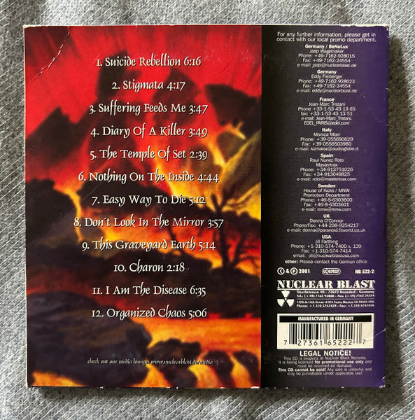 Benediction : Organised Chaos (CD, Album, Promo)