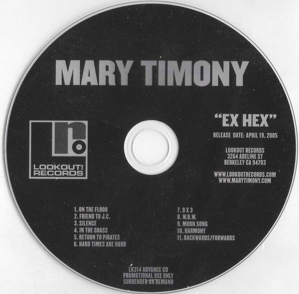 Mary Timony : Ex Hex (CD, Advance, Album, Promo)