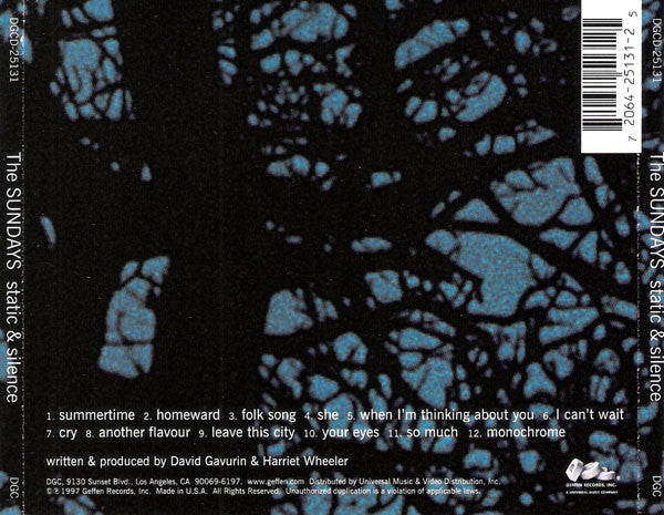 The Sundays : Static & Silence (CD, Album, DAD)