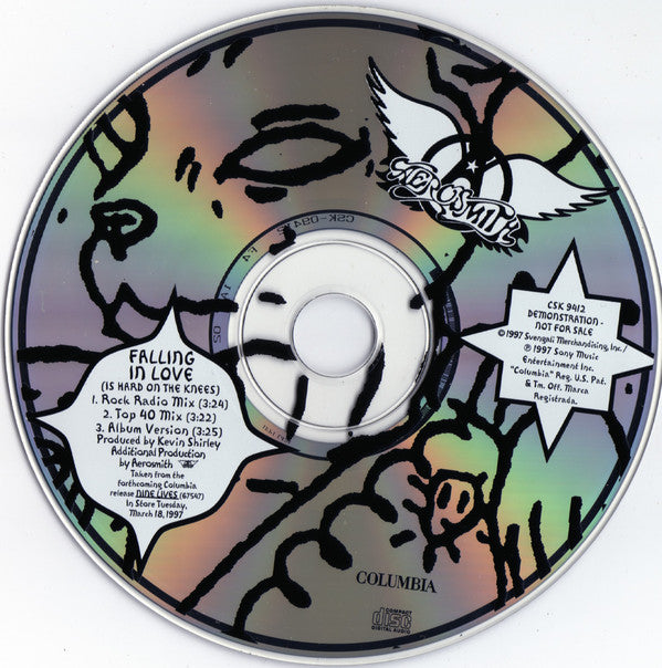 Aerosmith : Falling In Love (Is Hard On The Knees) (CD, Promo)