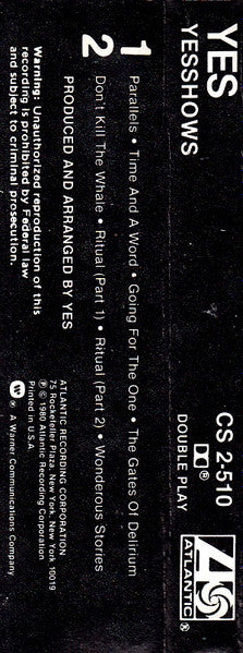 Yes : Yesshows (Cass, Album, SR,)